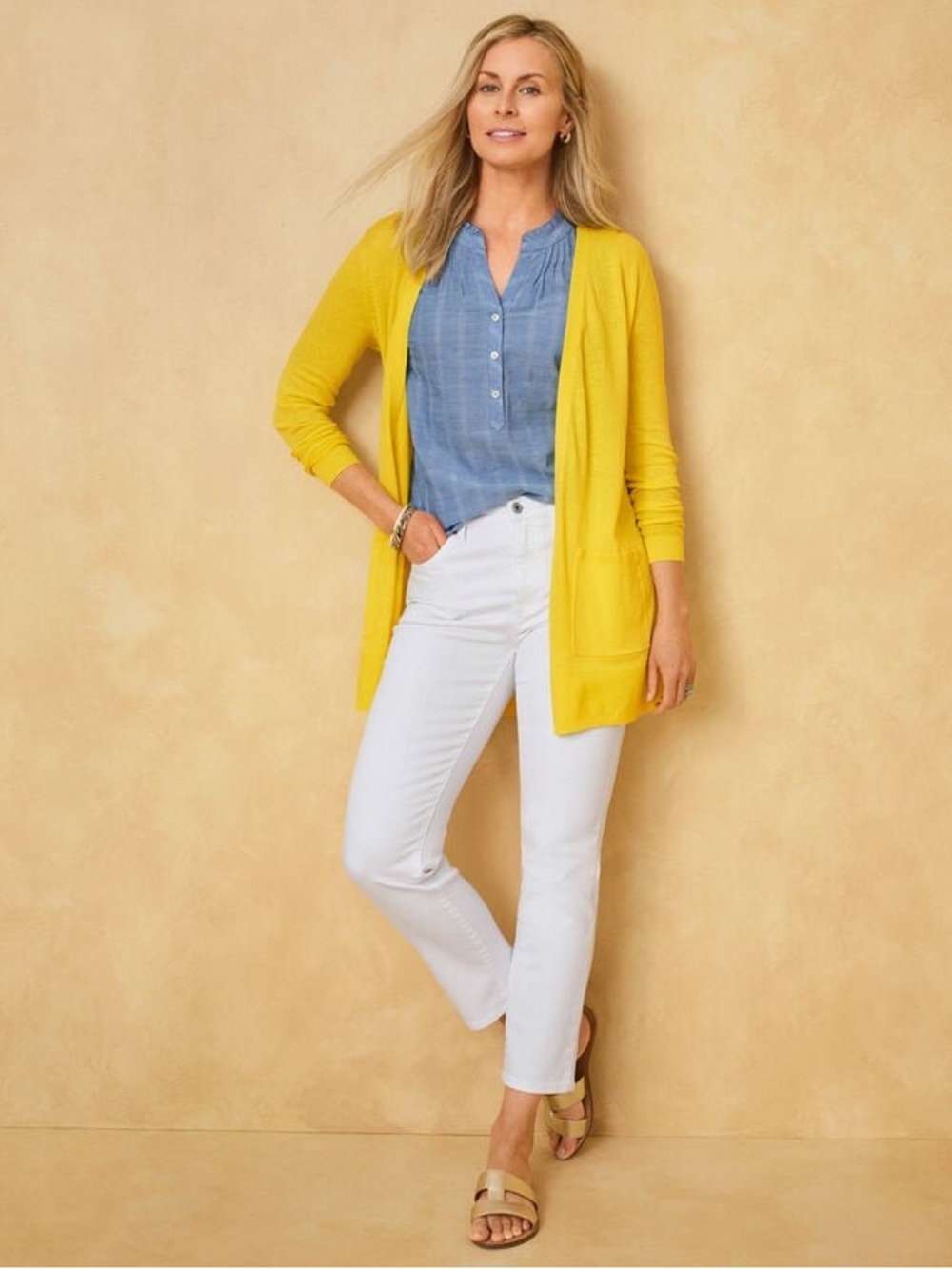 Talbots RUFFLE TRIM SHELL - Picture 2 of 7